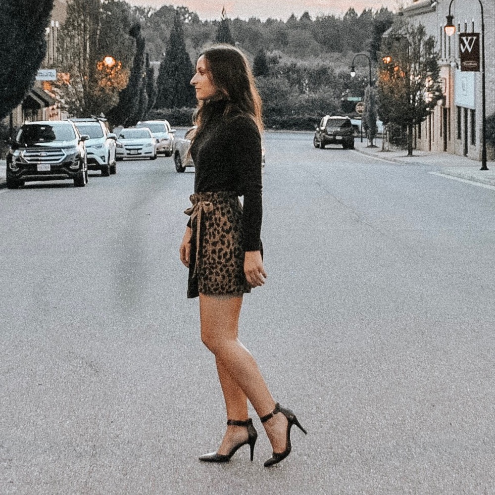 Entro Leopard Skirt Skort S M